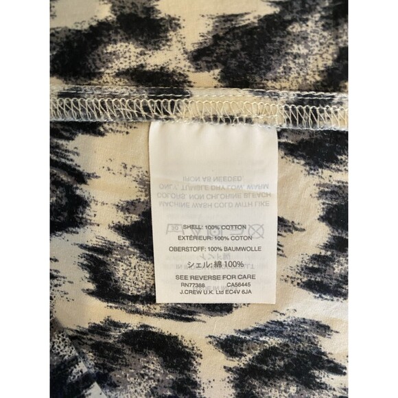 Crewcuts Girls Black White Leopard Print Popover Cotton Top Kids Size 7 - Picture 9 of 9